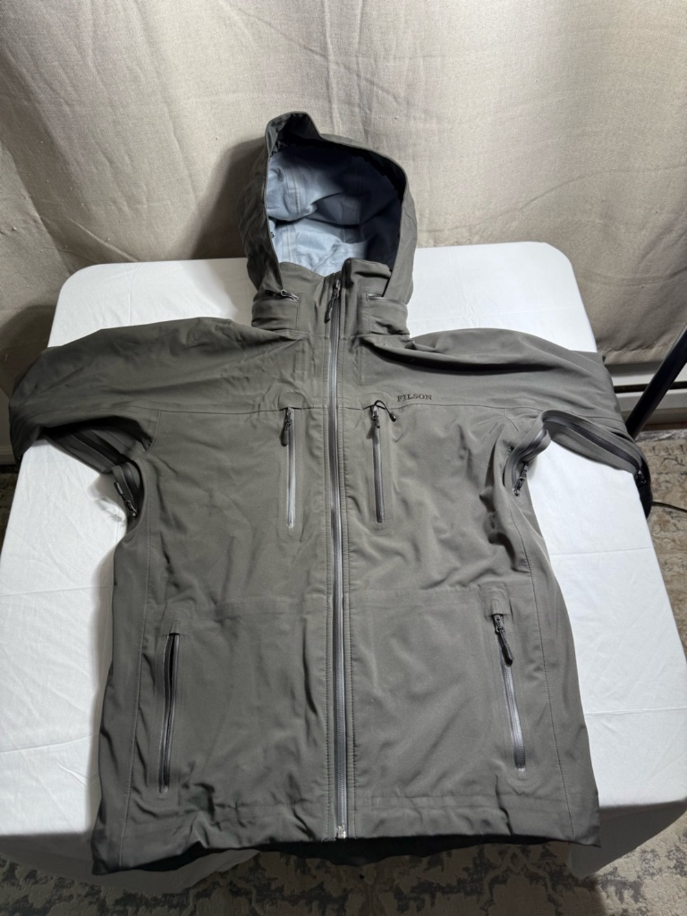Filson Men’s Neoshell Reliance Jacket Size S Raven Polartec Neoshell SEE ZIPPER